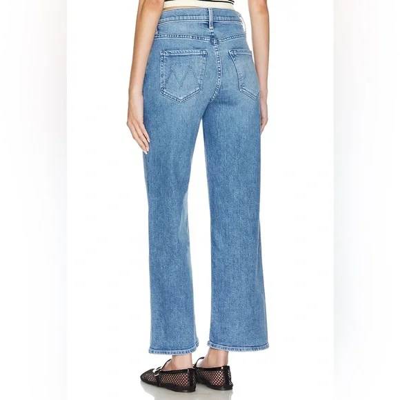 NWT Mother The Dodger Flood In Denim-Medium In Mediterranean Muse